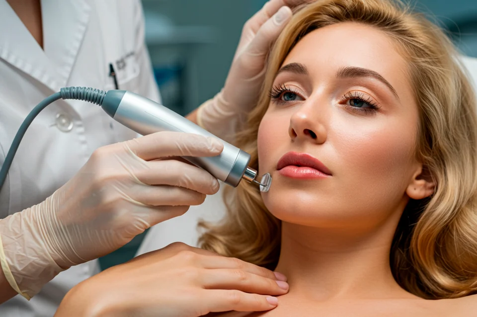 Imagem ilustrativa de avaliação facial com transdutor
